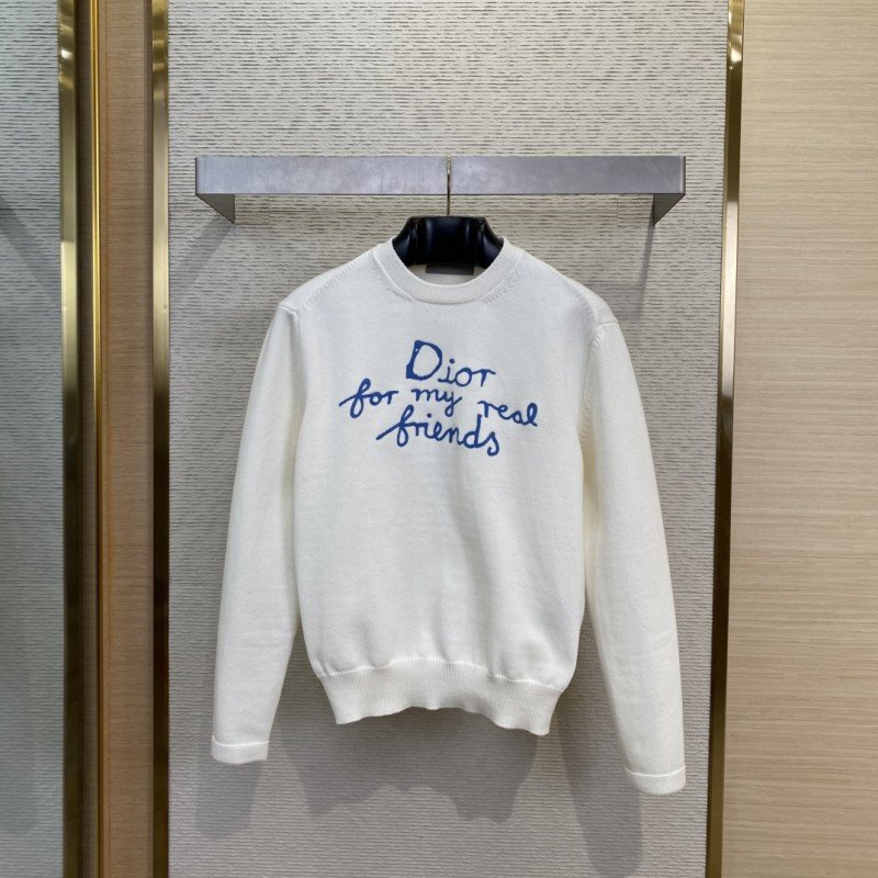 wsxc1743215344854_0.jpg Dior Co-Branded Embroidered Crew Neck Jumper - 图片 1