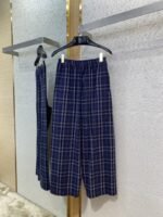 Balenciaga Logo Embroidered Check Casual Trousers - 图片 5