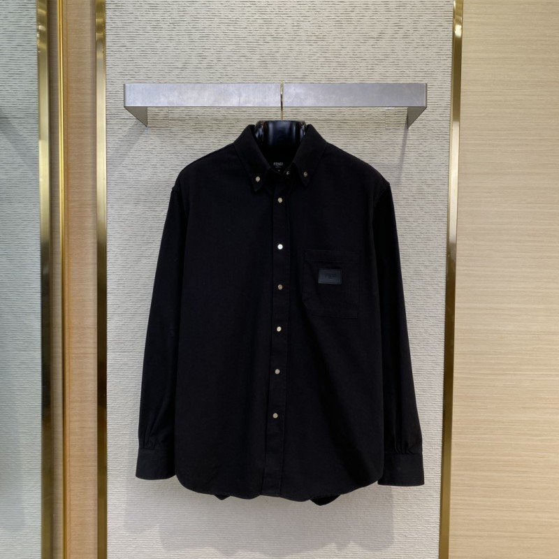 wsxc1743216042243_0.jpg Fendi Leather Label Denim Jacket Coat - 图片 1