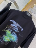 Balenciaga Blur Halo Print Short Sleeve T-Shirt Black - 图片 7