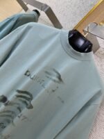 Balenciaga Blur Halo Print Short Sleeve T-Shirt Green - 图片 6