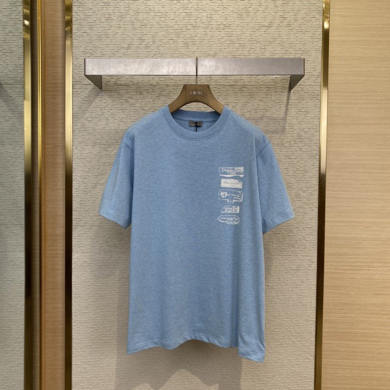 wsxc1743219888671_0.jpg Dior 3D Label Print Short Sleeve T-Shirt - 图片 1