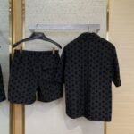LV Full Print Flocked Short Sleeve Shirt - 图片 2