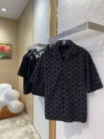LV Full Print Flocked Short Sleeve Shirt - 图片 3