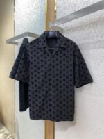 LV Full Print Flocked Short Sleeve Shirt - 图片 5