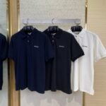 Miu Miu Logo Embroidered Polo Shirt Navy