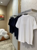 Miu Miu Logo Embroidered Polo Shirt Navy - 图片 4
