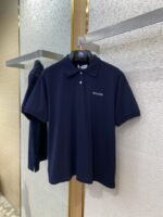 Miu Miu Logo Embroidered Polo Shirt Navy - 图片 5