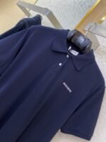 Miu Miu Logo Embroidered Polo Shirt Navy - 图片 6