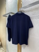 Miu Miu Logo Embroidered Polo Shirt Navy - 图片 7