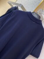 Miu Miu Logo Embroidered Polo Shirt Navy - 图片 8