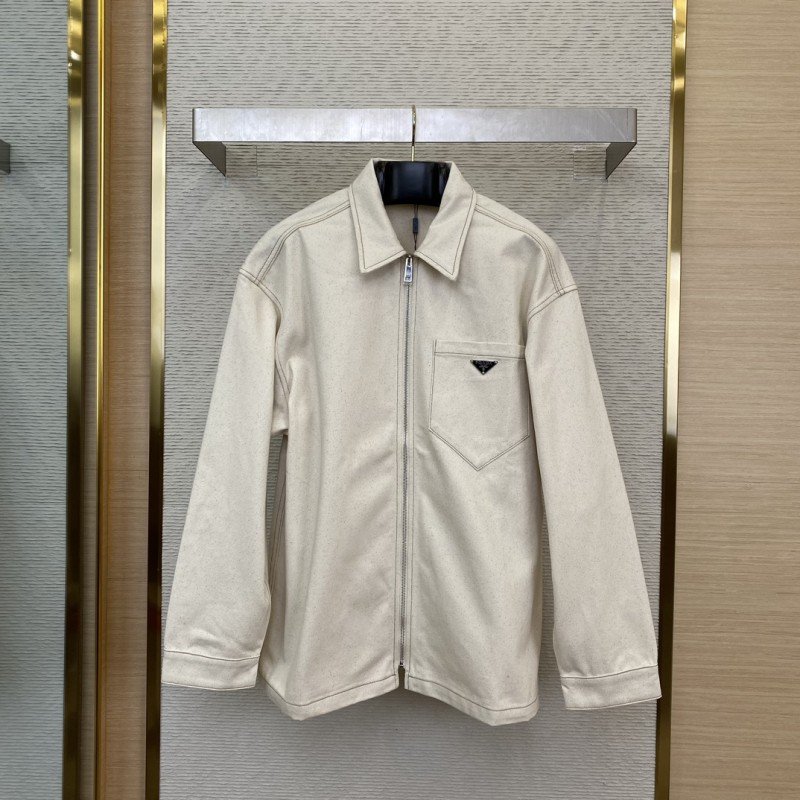 wsxc1744345298675_0.jpg Prada Lapel Shirt Jacket Coat - 图片 1
