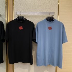 Balenciaga Tape Seal Print Short Sleeve T-Shirt Blue