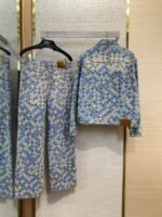 LV Colourful Checkerboard Print Denim Trousers - 图片 2