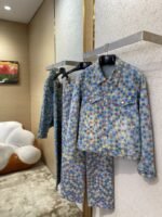 LV Colourful Checkerboard Print Denim Trousers - 图片 3