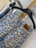 LV Colourful Checkerboard Print Denim Trousers - 图片 8