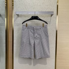 Dior Logo Jacquard Denim Shorts