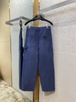 Prada Triangle Leather Label Denim Trousers - 图片 7