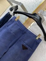 Prada Triangle Leather Label Denim Trousers - 图片 8