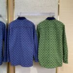 Gucci turndown collar Printed Long Sleeve Shirt Blue - 图片 2