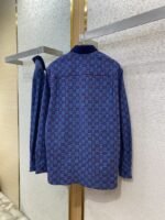 Gucci turndown collar Printed Long Sleeve Shirt Blue - 图片 7