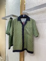 Gucci Double G Print Silk Short Sleeve Shirt - 图片 5