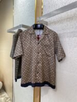 Gucci Colourful Horse Button Print Silk Short Sleeve Shirt - 图片 5