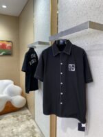 LV Letters Embroidered Short Sleeve Shirt - 图片 3