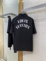 LV Letters Embroidered Short Sleeve Shirt - 图片 7
