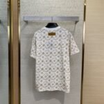 LV Logo Printed Crew Neck Short Sleeve T-Shirt - 图片 2