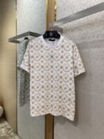 LV Logo Printed Crew Neck Short Sleeve T-Shirt - 图片 5