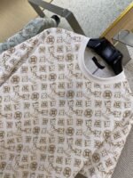 LV Logo Printed Crew Neck Short Sleeve T-Shirt - 图片 6