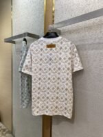 LV Logo Printed Crew Neck Short Sleeve T-Shirt - 图片 7