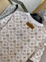 LV Logo Printed Crew Neck Short Sleeve T-Shirt - 图片 8