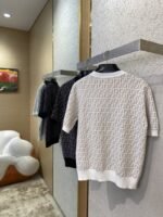Fendi Full Print FF Knit Short Sleeve Black - 图片 4
