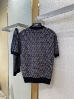 Fendi Full Print FF Knit Short Sleeve Black - 图片 7