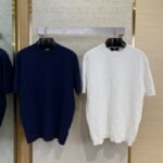 Fendi FF Jacquard Knit Short Sleeve T-Shirt White