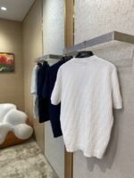 Fendi FF Jacquard Knit Short Sleeve T-Shirt White - 图片 4