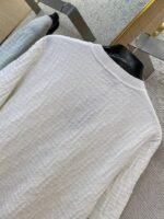 Fendi FF Jacquard Knit Short Sleeve T-Shirt White - 图片 8