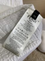 Fendi FF Jacquard Knit Short Sleeve T-Shirt White - 图片 9