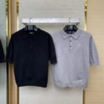 Fendi Embossed Logo Polo Neck Short Sleeve Black