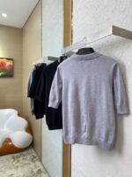 Fendi Embossed Logo Polo Neck Short Sleeve Black - 图片 4
