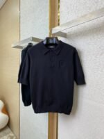 Fendi Embossed Logo Polo Neck Short Sleeve Black - 图片 5