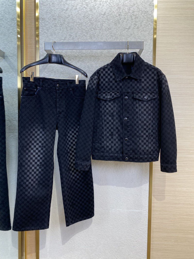 wsxc1744590789657_0-1.jpg LV tessellated washed flocked denim outerwear - 图片 1