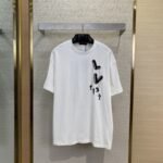 LV Printed Round Neck Short Sleeve T-Shirt