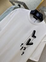 LV Printed Round Neck Short Sleeve T-Shirt - 图片 6