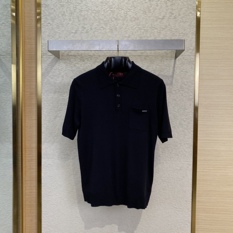 wsxc1744594295574_0.jpg Gucci Alphabet Appliqu??d Knit Polo Shirt - 图片 1