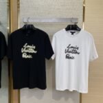LV Neon Print Round Neck Short Sleeve White