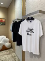 LV Neon Print Round Neck Short Sleeve White - 图片 3