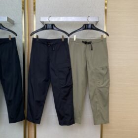 Dior Metallic Buttoned Work Trousers Dark Green